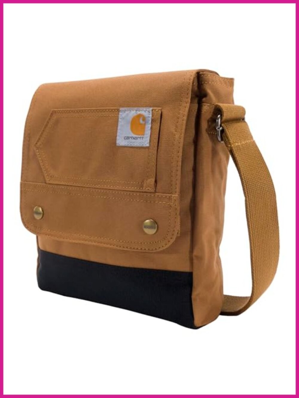 Crossbody Snap Bag 600-Denier Rain Defender Polyester Adjustable Strap Tablet